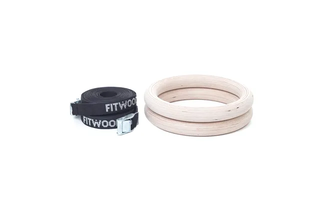 Fitwood Ulpu Gymnastikringe 28mm - Træ-overflade Sort Strop