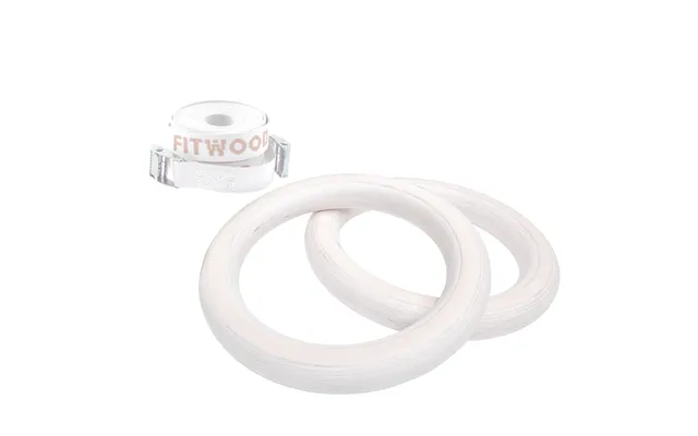 Fitwood Ulpu Mini Gymnastikringe 25mm - Glazing Overflade Hvid Strop