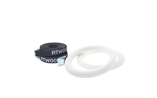 Fitwood Ulpu Mini Gymnastikringe 28mm - Hvid Overflade Sort Strop