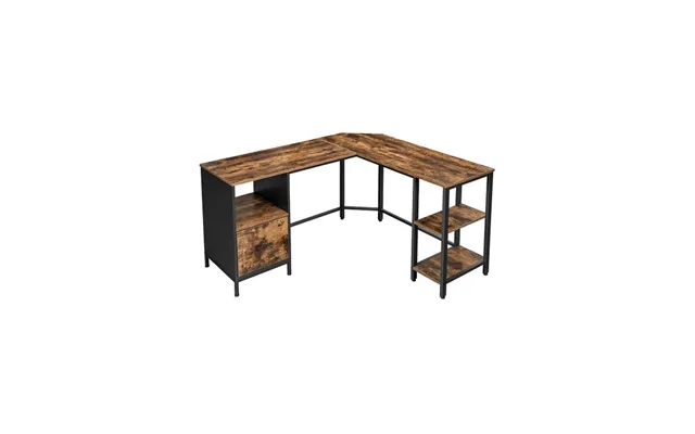 Hjørneskrivebord Med Hylder Og Skab product image