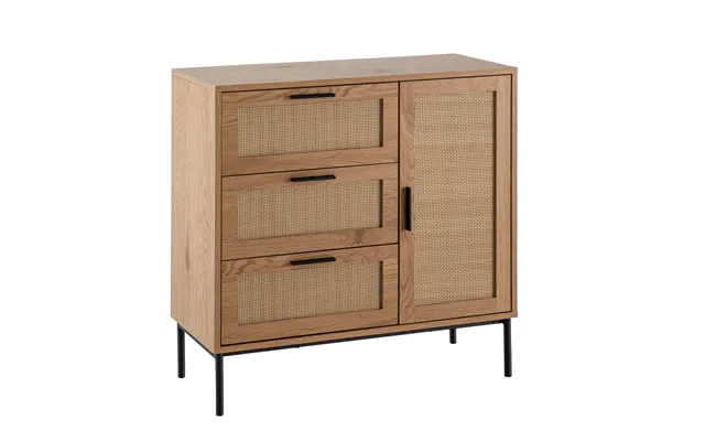 Dresser In Massively Wood With 3 Drawers Past, The Laws Cover With Rattan product image