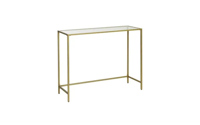 Konsolbord Med Glashylde - Guldstel product image