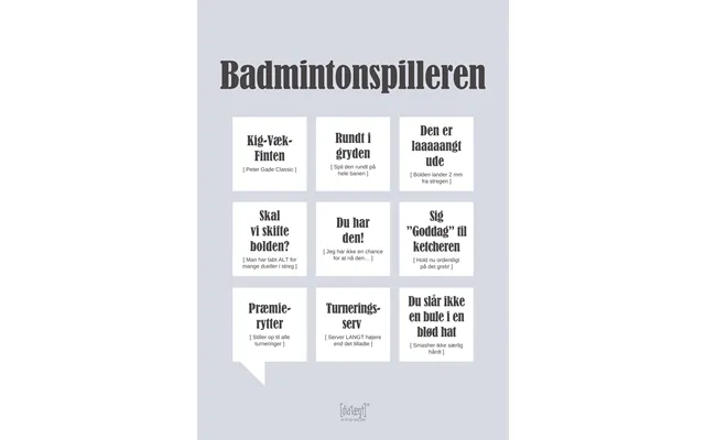 Plakat Badmintonspilleren - Old