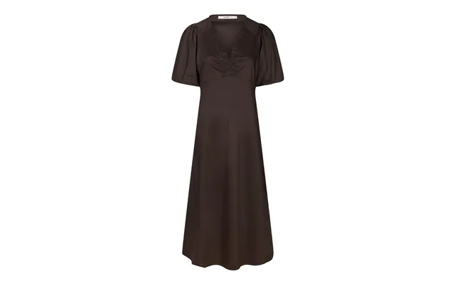 Bailey Poplin Kjole - Chocolate Brown