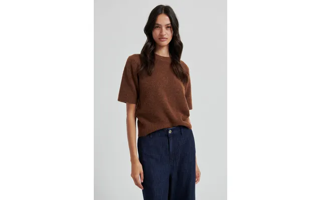 Billa O-neck Striktrøje - Major Brown