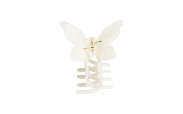 Butterfly Hårklemme - White Mop
