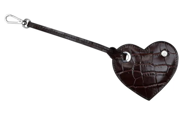Celine Heart Taskevedhæng - Mørkebrun