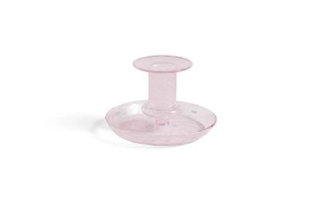 Flare Stripe Lysestage - Pink With White