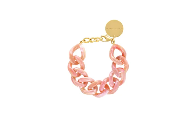 Flat Chain Armbånd - Peach Marble