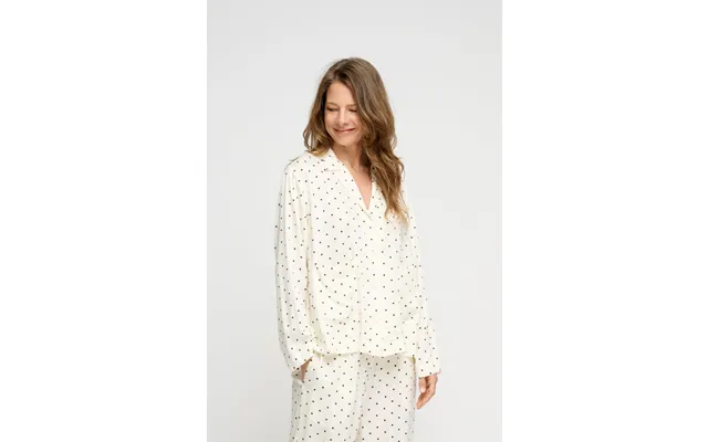 Hope Silky Nightshirt - Ecru Black Dots product image