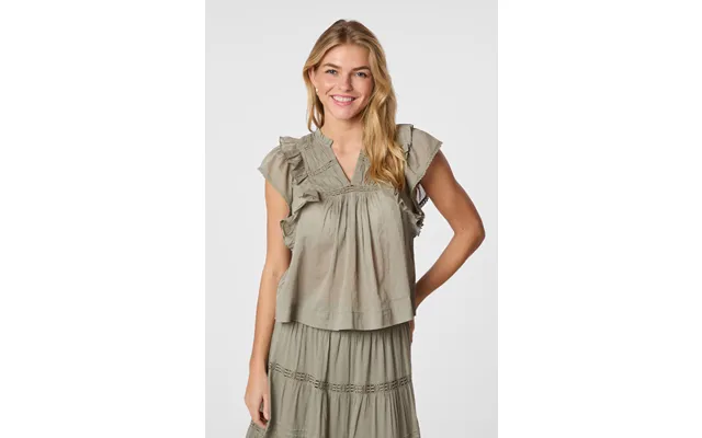 Jayla S Voile Top - Smoke Green product image