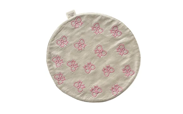 Jou Embroidery Serviet Til Brødkurv - Small Bows Pink
