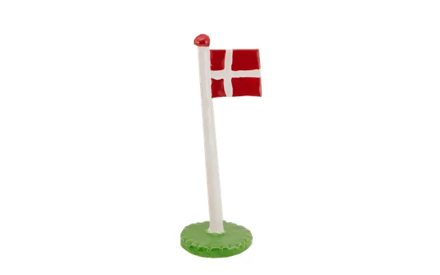 Klassisk Flag, Græsgrøn Bund - H18-23cm.