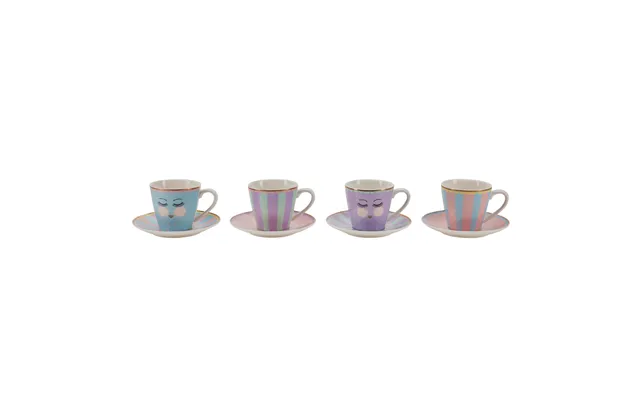Kopper Med Saucer, 4 Stk. - Multi