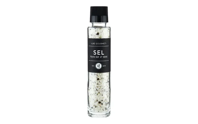Kværn, Havsalt Med Sort Hvid Peber - 290g.