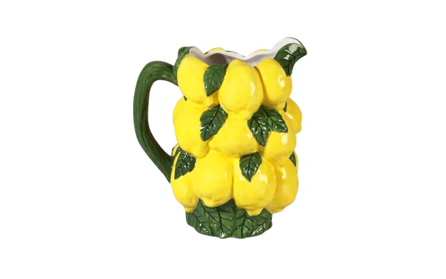 Lemon Keramikkande, Gul Grøn - H20,5 Cm.