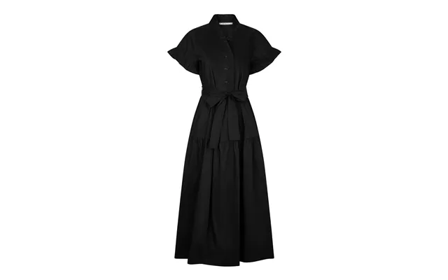 Mali Poplin Midi Kjole - Sort