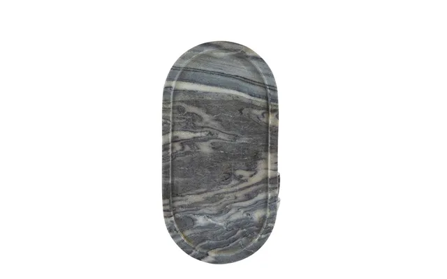 Oval Marmor Bakke - Grå