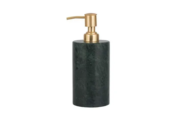 Sæbedispenser I Marmor, Grøn - H18 Cm.
