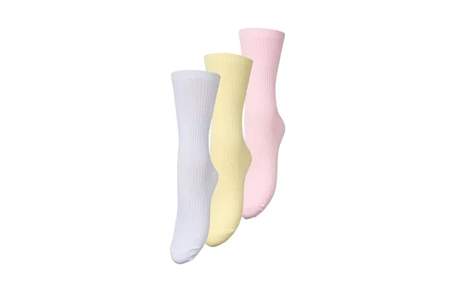 Telma Solid Strømper, 3 Pak - Yellow Pink White product image