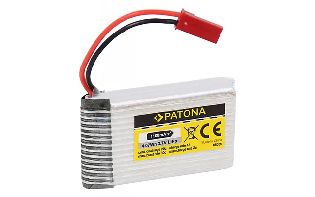 Batteri 3,7v 1100mah Jst Li-polymer Til Walkera Dragonfly - Hm 5g4
