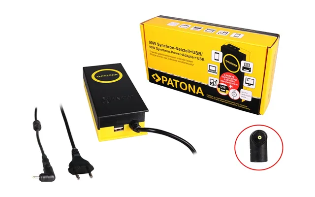 Patona 90w Synchron Adapter 2,5x0,7x10mm 19v Incl. Usb Output 2,1a product image