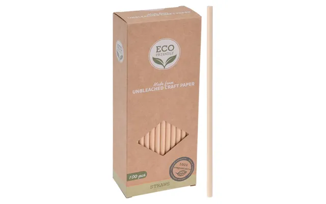 Excellent Houseware Eco Friendly Unbleached Craft Paper Straws U 100 Stk