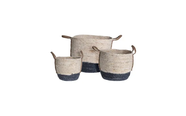 Excellent Houseware Kurvesæt Sort U 3 Stk.