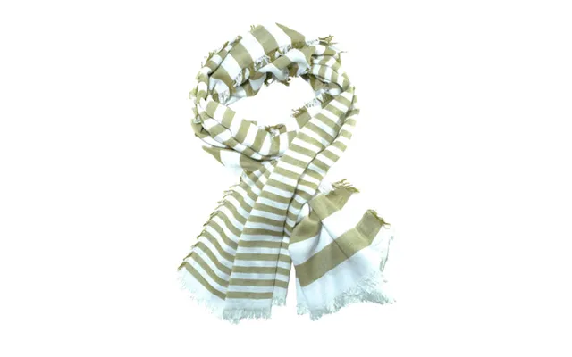 Striped Olive Green Scarf In Estimates Quality product image