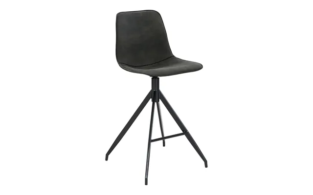 Monaco Counterstol - Counterstol I Microfiber, Grå Med Sorte Ben Hn1229 Sæt Af 2 Stk