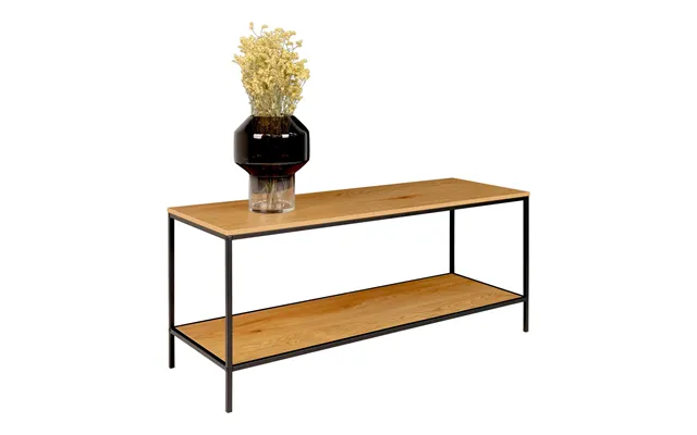 Vita Tv-bænk - Tv-bænk, 2 Hylder, Egetræslook, Sort Stel 100x36x45 Cm product image