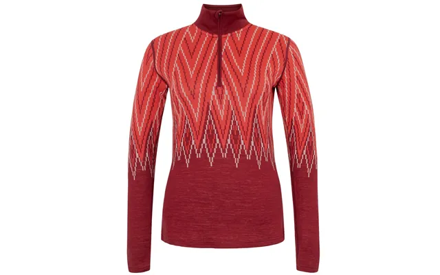 Kari Traa Juliane Merinould Halfzip Skiundertrøje Dame - Rouge