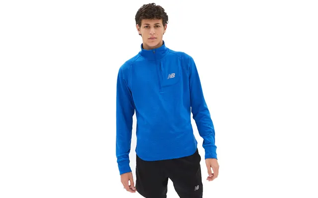 New Balance Heat Grid Half Zip Herre - Blå