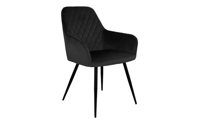 Milas Spisebordsstol - Sort Velour