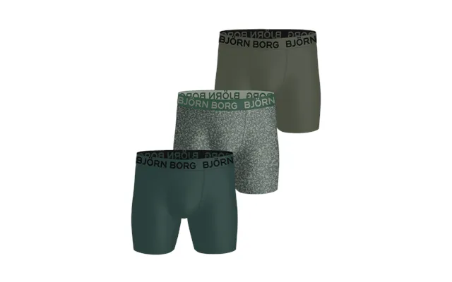 Björn Borg Sports Microfiber Boxers 3-pack Grøn - S