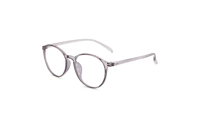 Round Blue Light Brille - Lys Grå Transparent