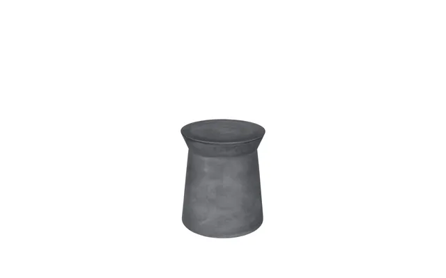 Broste Copenhagen Fiber Udendørs Skammel, Rund - Charcoal Fibercement Ø40