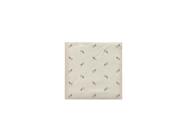 Broste Copenhagen Mai Papirserviet, Kvadratisk - Offwhite Og Sort Papir 33x33