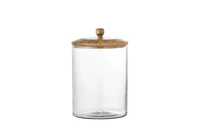 Creative Collection Mariola Krukke, M. Låg I Naturtræ - Klar Glas