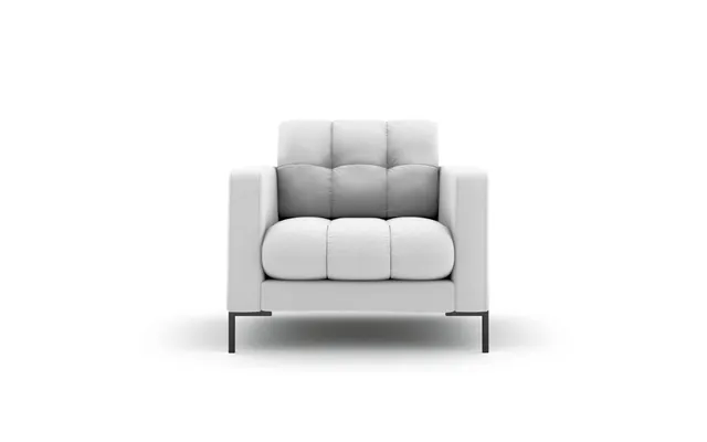 Micadoni Mamaia Armchair, M. Armrests, 1 Seat - Gray Fabric Past, The Laws Black Metal product image