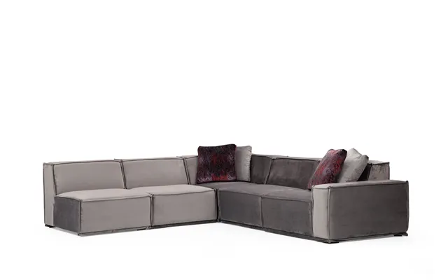 Nordvärk Lego Hjørnesofa 5 O1-o1-c-o1-1r - Grå Polyester