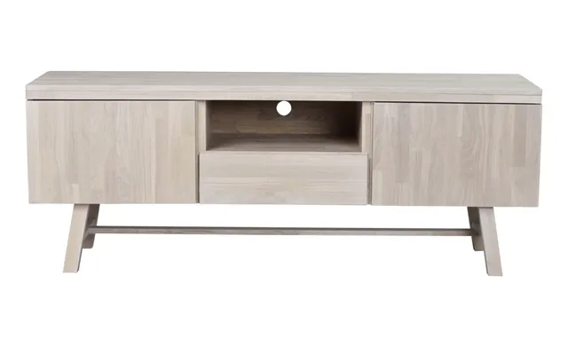 Rowico Brooklyn Tv Table - Whitewash Oak, M. 2 Gates, 1 Drawer Past, The Laws 1 Space product image