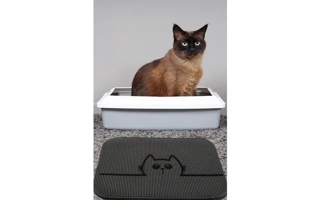Teppi Cat Kattebakkemåtte, Rektangulær - Multifarvet Pvc Og Polyester 45x60