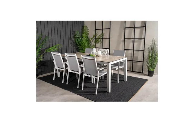 Venture Design Havesæt, M. Llama Bord 205x100 Og 6 Parma Stole, M