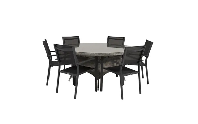 Venture Design Havesæt M. Volta Bord Ø150 Og 6 Copacabana Stole M