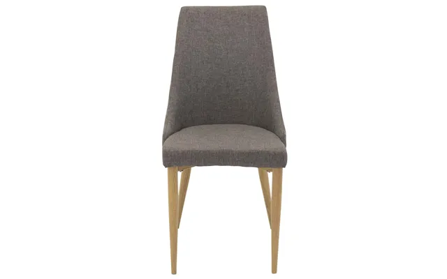 Venture Design Leone Spisebordsstol, M. Armlæn - Mørkegrå Polyester Og Natur Metal