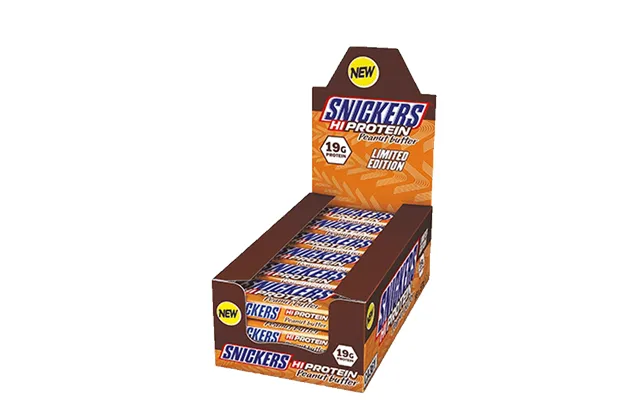 12 X Snickers Proteinbar 57 G Jordnøddesmør