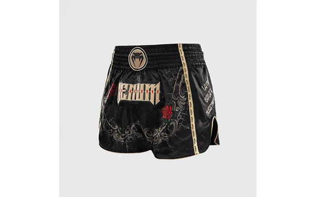 Santa Muerte 5.0 Muay Thai Shorts Sort Guld
