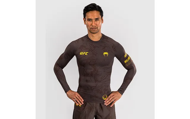 Ufc Fusion Men's Performance Long Sleeve Rashguard Earthen Brown