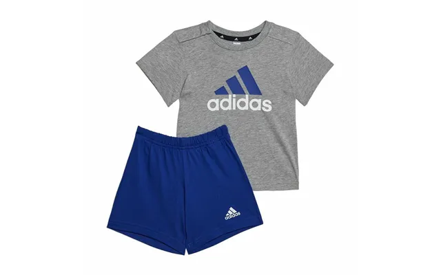 Adidas Baby Sportssæt Essentials Organic, Grå Blå - 0-3 Mdr